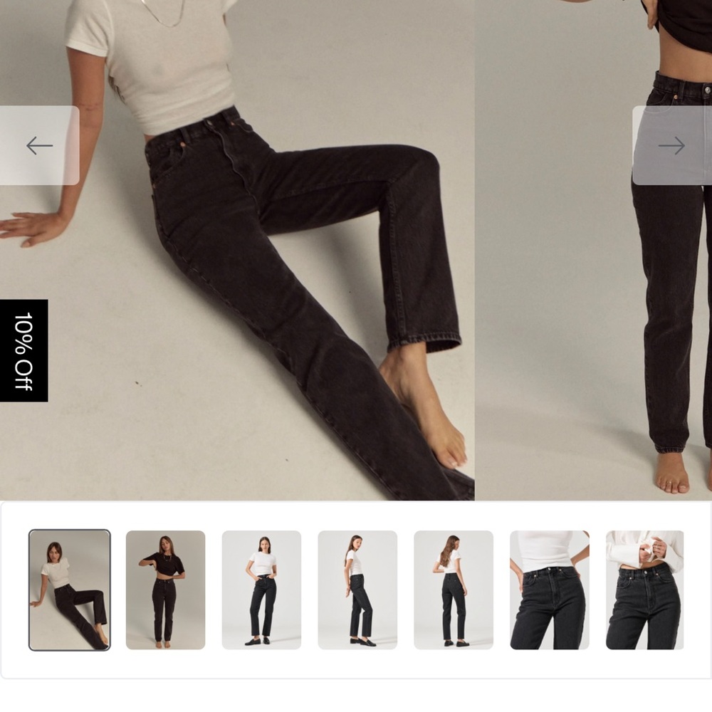 ROLLA'S Lou Lou Straight High Rise Jean Women in Black Sand NWT